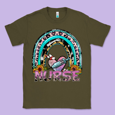 Nurse Rainbow Classic Tee Designed By Sublimationcraftshop