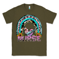 Army Green nurse rainbow Classic Tee - SublimationCraftShop