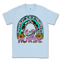 Dusty Blue nurse rainbow Classic Tee - SublimationCraftShop