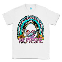 White nurse rainbow Classic Tee - SublimationCraftShop