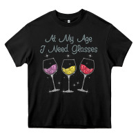 Black At My Age I need Glasses Heavy Core Tee - DesignPulse