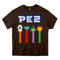 Chocolate Brown halloween pez Heavy Core Tee - trangStudio