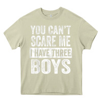Mossy You Can't Scare Me I Have Three Boys Funny Sons Mom Dad Gift Heavy Core Tee - DesignPulse