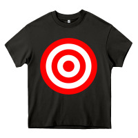 Asphalt bullseye target red & white rings target Heavy Core Tee - DesignPulse