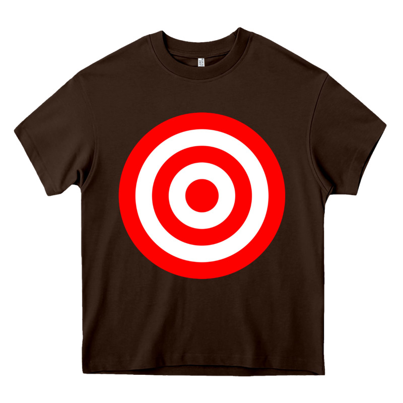 Bullseye Target Red & White Rings Target Heavy Core Tee by DesignPulse | Teevron