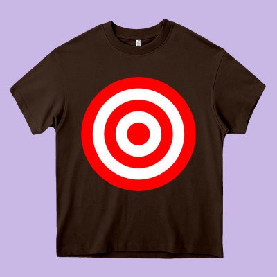 Bullseye Target Red & White Rings Target Heavy Core Tee Designed By Designpulse