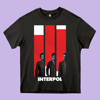 Interpol Ban Heavy Core Tee Designed By Designpulse