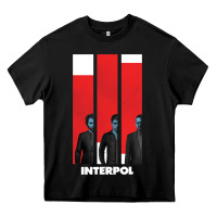 Black INTERPOL BAN Heavy Core Tee - DesignPulse