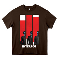 Chocolate Brown INTERPOL BAN Heavy Core Tee - DesignPulse
