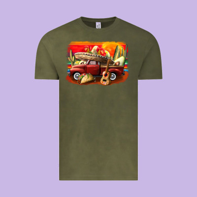 Mexican Cinco De Mayo Truck Vintage Tee Designed By Cowgirlartshop