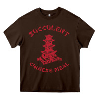 Chocolate Brown SUCCULENT CHINESE MEAL CHINESE TAKE OUT TAKE AWAY Heavy Core Tee - DesignPulse