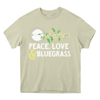 Mossy peace , love & bluegrass   banjo nature vines illu Heavy Core Tee - DesignPulse