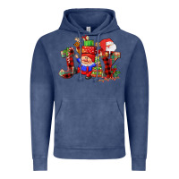 Vintage Denim christmas joy  gnome Vintage Hoodie - CowGirlArtShop