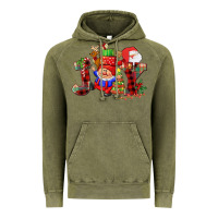 Vintage Olive christmas joy  gnome Vintage Hoodie - CowGirlArtShop