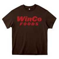 Chocolate Brown winco foods american supermarket Heavy Core Tee - DesignPulse