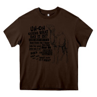 Chocolate Brown New Hump day camel Guess What Day Heavy Core Tee - DesignPulse
