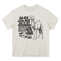 Cream New Hump day camel Guess What Day Heavy Core Tee - DesignPulse