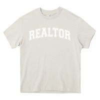 Cream realtor Heavy Core Tee - DesignPulse
