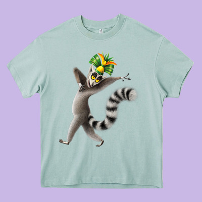 All Hail King Julien Heavy Core Tee Designed By Designpulse