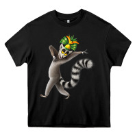 Black All Hail King Julien Heavy Core Tee - DesignPulse