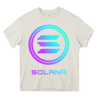 Cream solana crypto sol coin blockchain decentralized application long sleev Heavy Core Tee - DesignPulse
