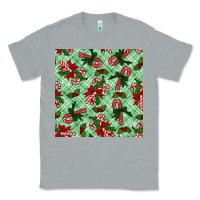 Heather Grey Christmas candy cane Classic Tee - NancyCooperArtShop