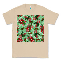 Mushroom Christmas candy cane Classic Tee - NancyCooperArtShop
