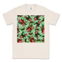 Natural Christmas candy cane Classic Tee - NancyCooperArtShop