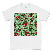 White Christmas candy cane Classic Tee - NancyCooperArtShop