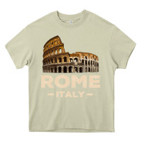 Mossy Cool Vintage Roma Italia Colosseum Souvenirs, Rome Italy Pullover Hood Heavy Core Tee - DesignPulse