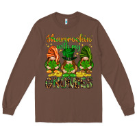 Chestnut Shamrockin' with my gnomies St. Patricks day Long Sleeve Tee - HowdyJamesFarm
