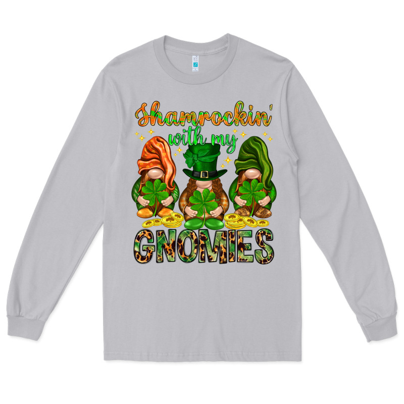Shamrockin' With My Gnomies St. Patricks Day Long Sleeve Tee by HowdyJamesFarm | Teevron