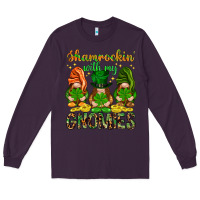 Plum Shamrockin' with my gnomies St. Patricks day Long Sleeve Tee - HowdyJamesFarm