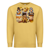 Antique Gold Coffee gnome Premium Sweatshirt - BarkalooDesign
