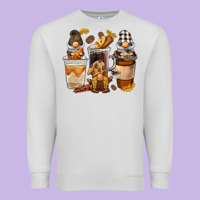 Coffee Gnome Premium Sweatshirt Designed By Barkaloodesign