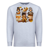 Heather Grey Coffee gnome Premium Sweatshirt - BarkalooDesign