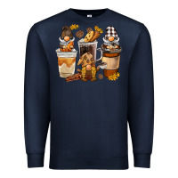 Navy Coffee gnome Premium Sweatshirt - BarkalooDesign