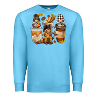 Ocean Blue Coffee gnome Premium Sweatshirt - BarkalooDesign