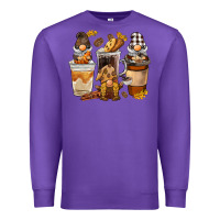 Purple Coffee gnome Premium Sweatshirt - BarkalooDesign
