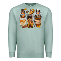 Seafoam Coffee gnome Premium Sweatshirt - BarkalooDesign