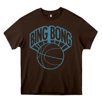 Chocolate Brown bing bong vintage distressed Heavy Core Tee - PixelWave