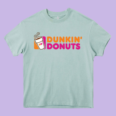 Dunkin'donuts Heavy Core Tee Designed By Pixelwave