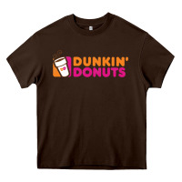 Chocolate Brown Dunkin'donuts Heavy Core Tee - PixelWave