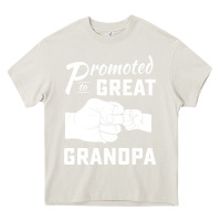 Cream Promoted to Great Grandpa Heavy Core Tee - PixelWave