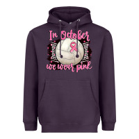 Plum in october we wear pink volleyball Heavyweight Hoodie - BarkalooDesign