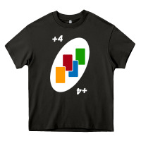 Asphalt Uno Card Game Draw Four Heavy Core Tee - PixelWave