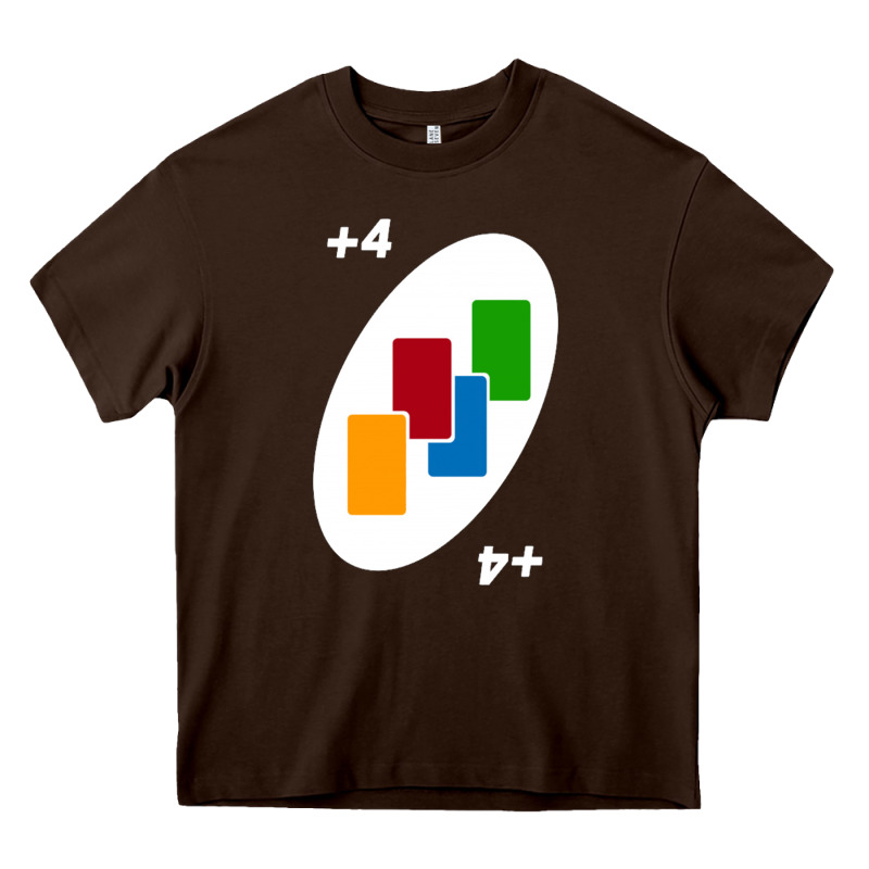 Uno Card Game Draw Four Heavy Core Tee by PixelWave | Teevron