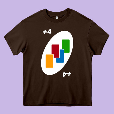 Uno Card Game Draw Four Heavy Core Tee Designed By Pixelwave