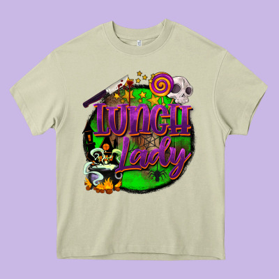 Halloween Lunch Lady Heavy Core Tee Designed By Barkaloodesign