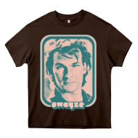 Chocolate Brown patrick swayze retro 80s fan aesthetic design Heavy Core Tee - PixelWave